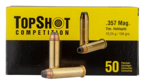 TOPSHOT .357 Mag. Teilmantel Hohlspitz 10,2g/158gr - 50 Patronen