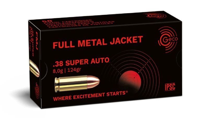 GECO .38 Super Auto Full Metal Jacket 8,0g/124gr - 50 Patronen