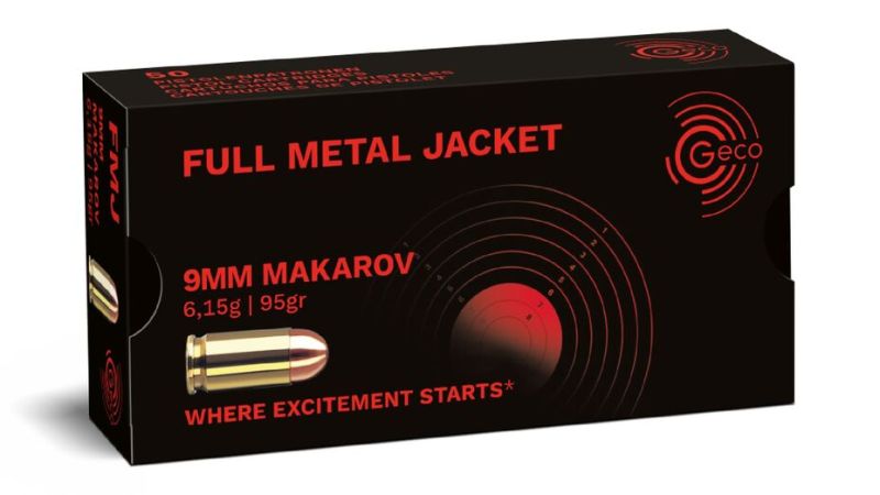 GECO 9 mm Makarov Full Metal Jacket 6,15g/95gr - 50 Patronen