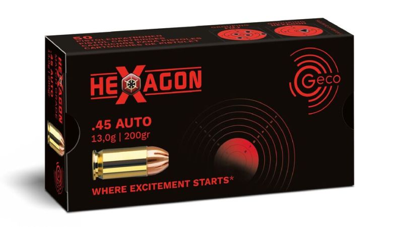 GECO .45 Auto Hexagon 13,0g/200gr - 50 Patronen