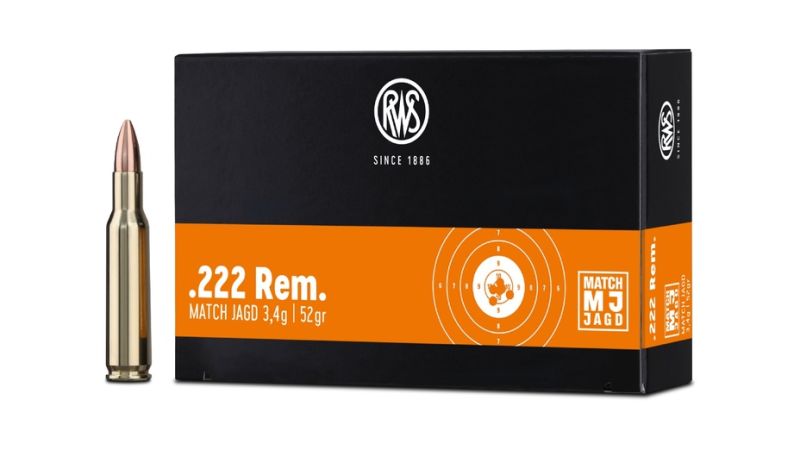 RWS .222 Rem. MJ 3,4g/52gr - 30 Patronen