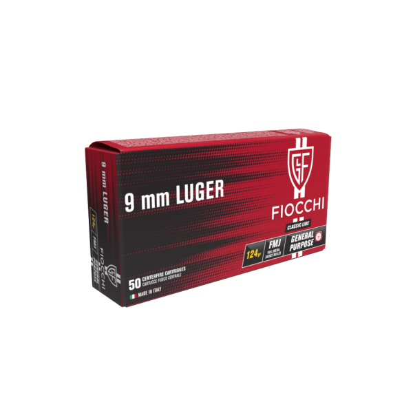 Fiocchi 9 mm Luger Vollmantel 8,0g/124gr - 50 Patronen