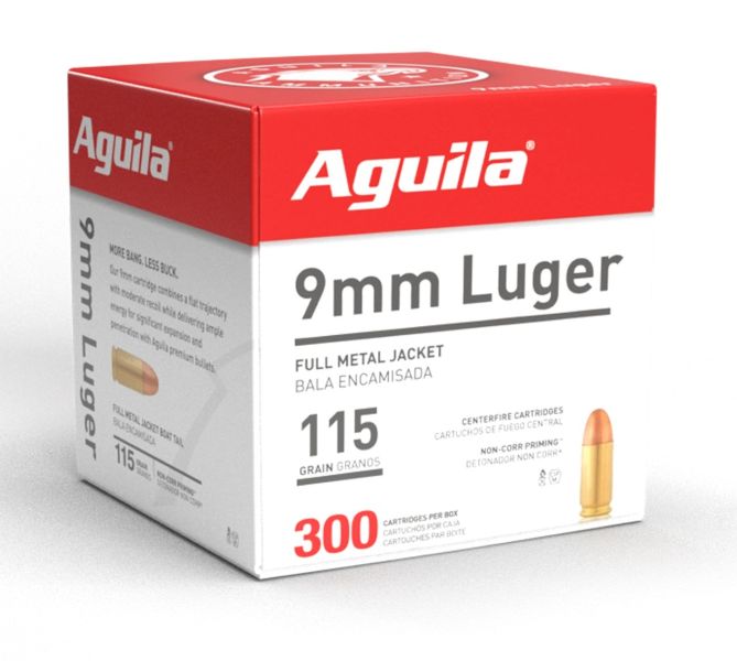 Aguila 9 mm Luger FMJ 7,45g/115gr - 50 Patronen