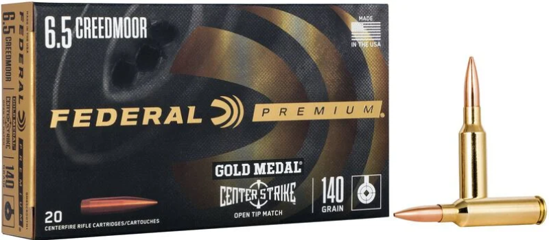 Federal Gold Medal CenterStrike - Kal. 6,5mm Creedmoor / 140 Grain - 20 Patronen
