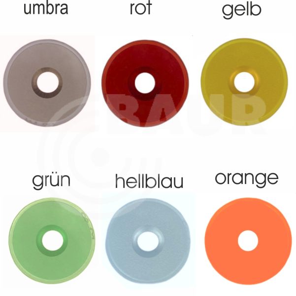 Klarsichtkorn M22 (Plastik-Lochkorn), farbig