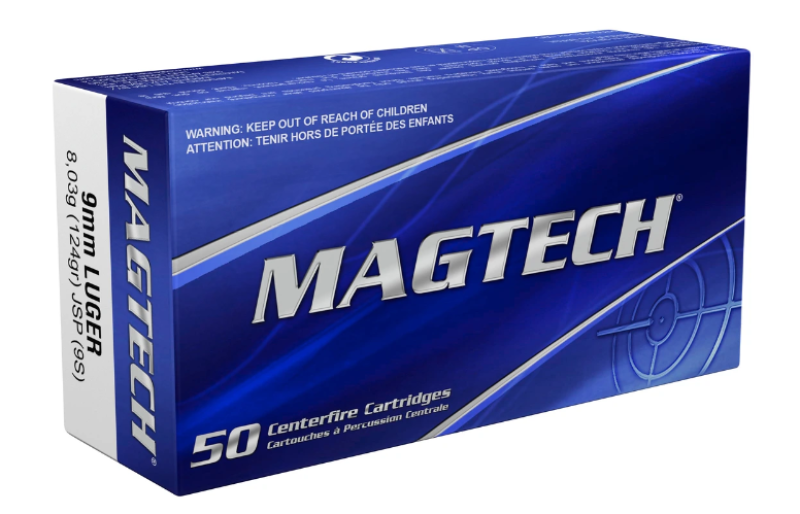 Magtech 9 mm Luger Vollmantel 8,0g/124grs. - 50 Patronen