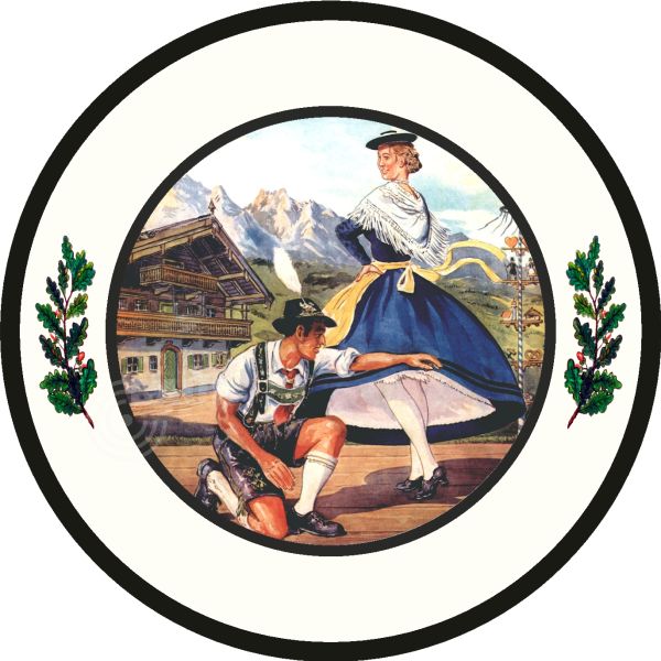 Schützenscheibe Basic-Line, Rand mit Eichenlaub