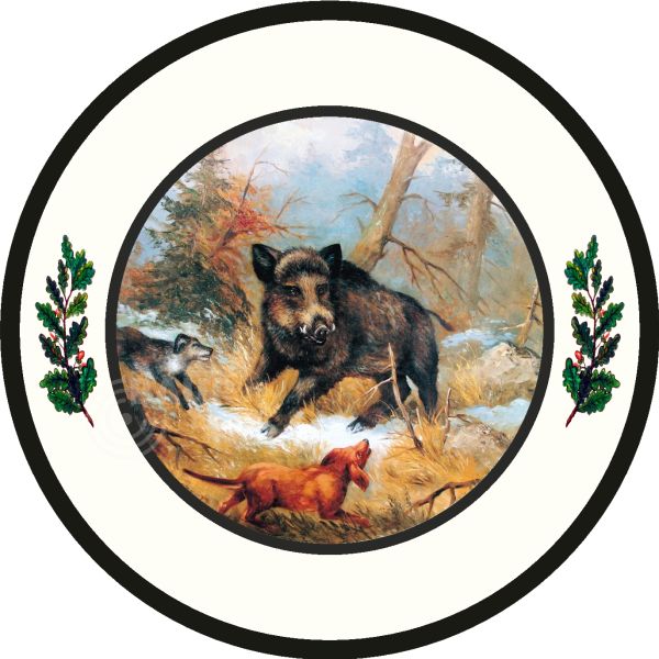 Schützenscheibe Basic-Line, Rand mit Eichenlaub